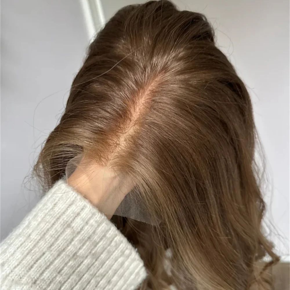 Hair Care Wavy Hair - Warm Brown Highlights Synthetic Lace Front