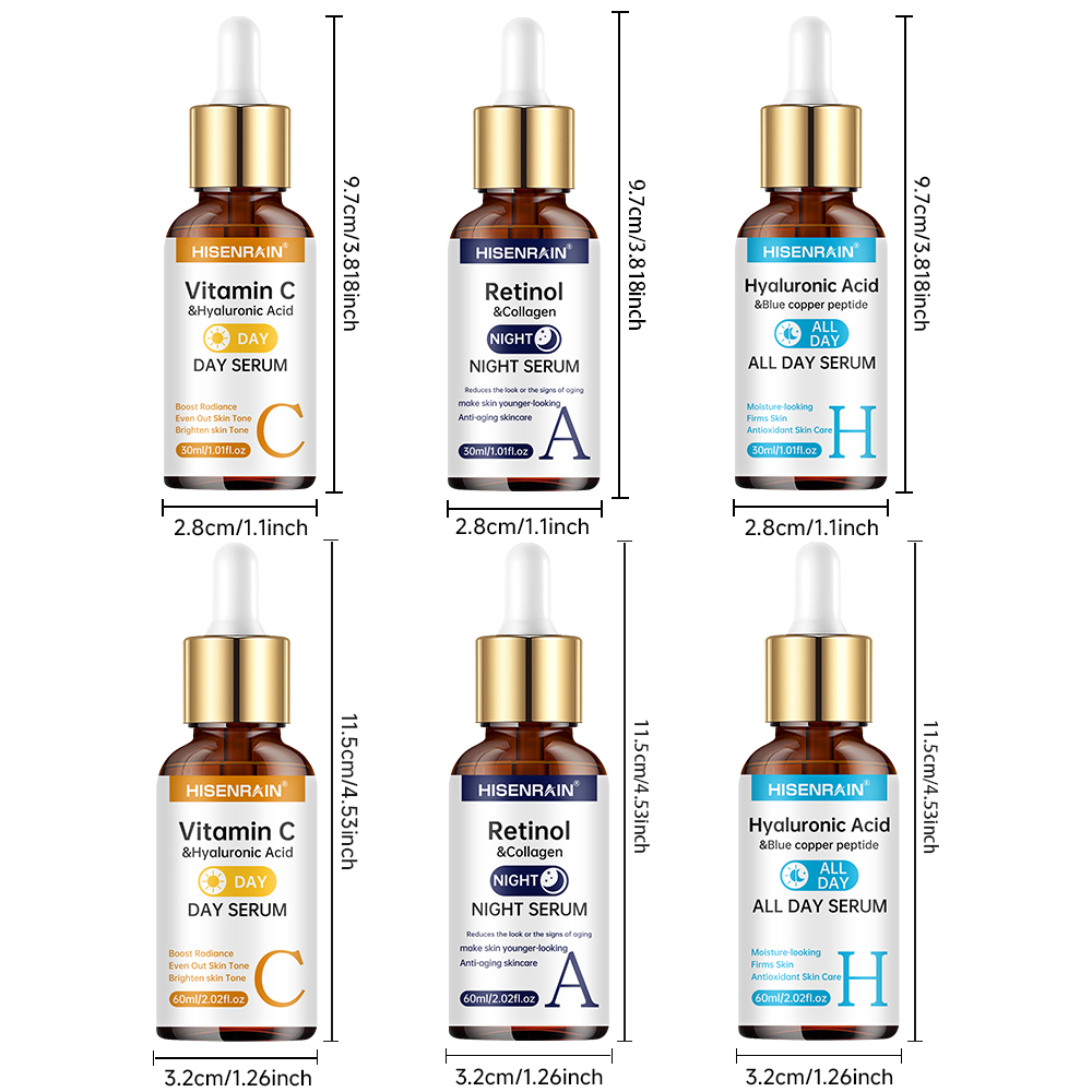 HISENRAIN Vitamin C + Retinol  - đánh giá và giá Caffeine Hair Serum