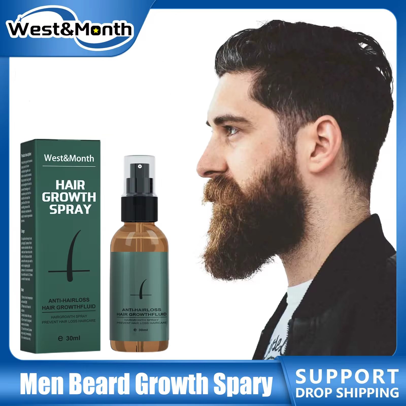 Natural Men Beard Growth Rolle - đánh giá và giá Hair Care Essential Oil Atomizing