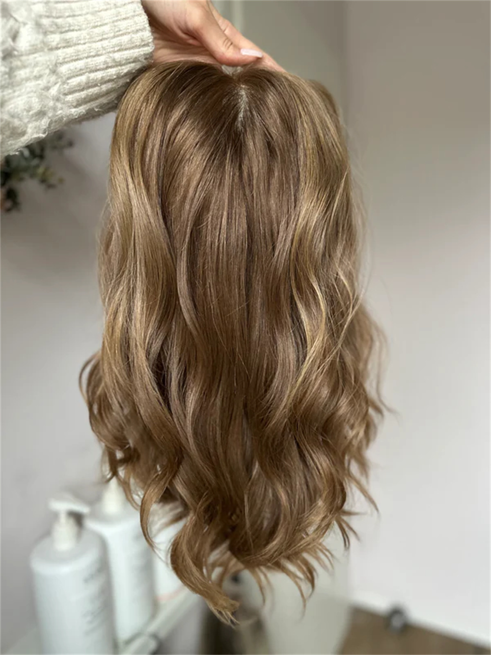 Warm Brown Highlights Syntheti - đánh giá và giá Hair Care Wavy Hair