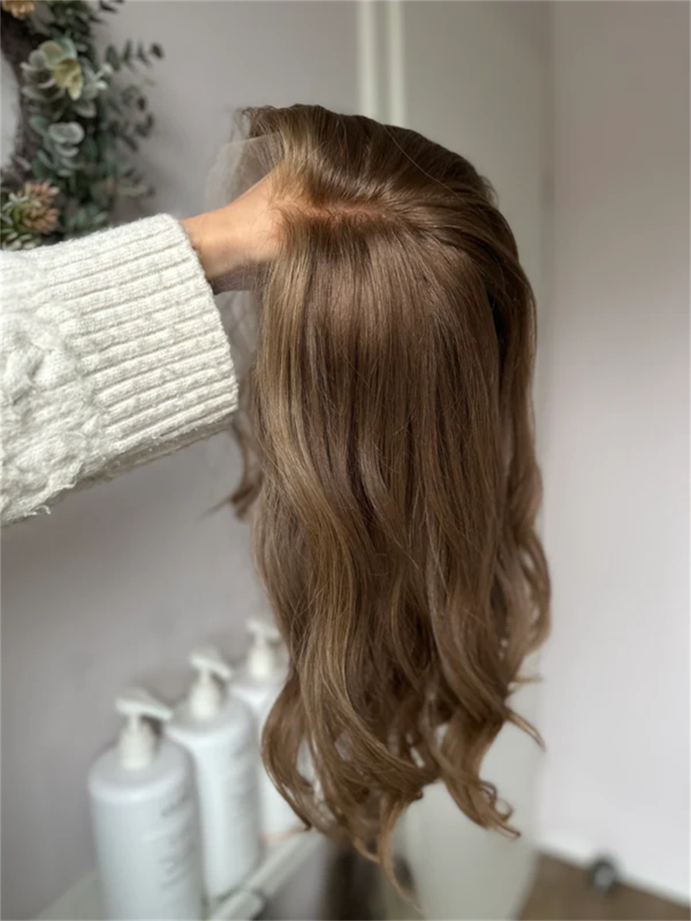 Warm Brown Highlights Syntheti - đánh giá và giá Hair Care Wavy Hair