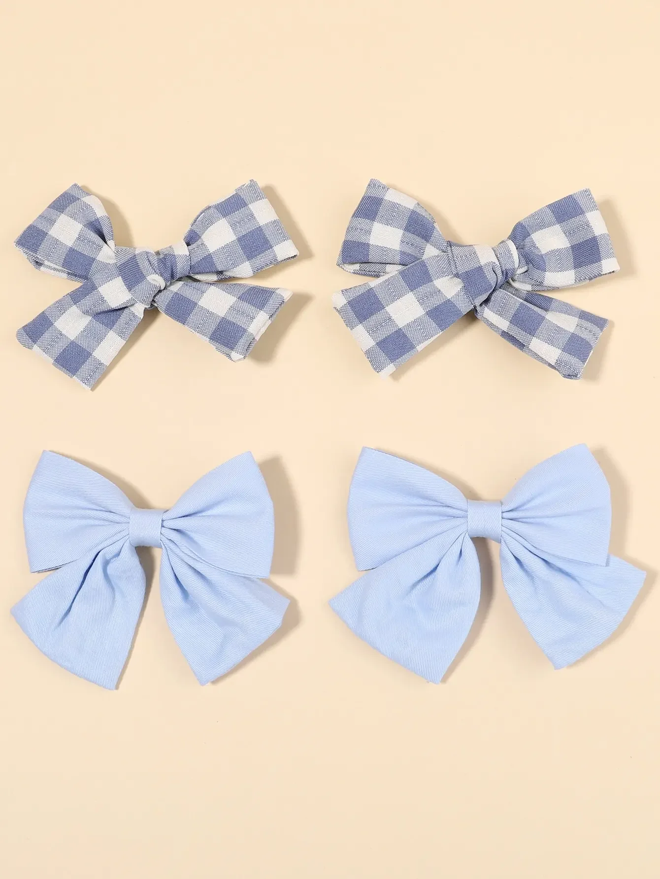 4Pcs/Set Cute Plaid Bow Hair C - đánh giá và giá Hair Care For Baby