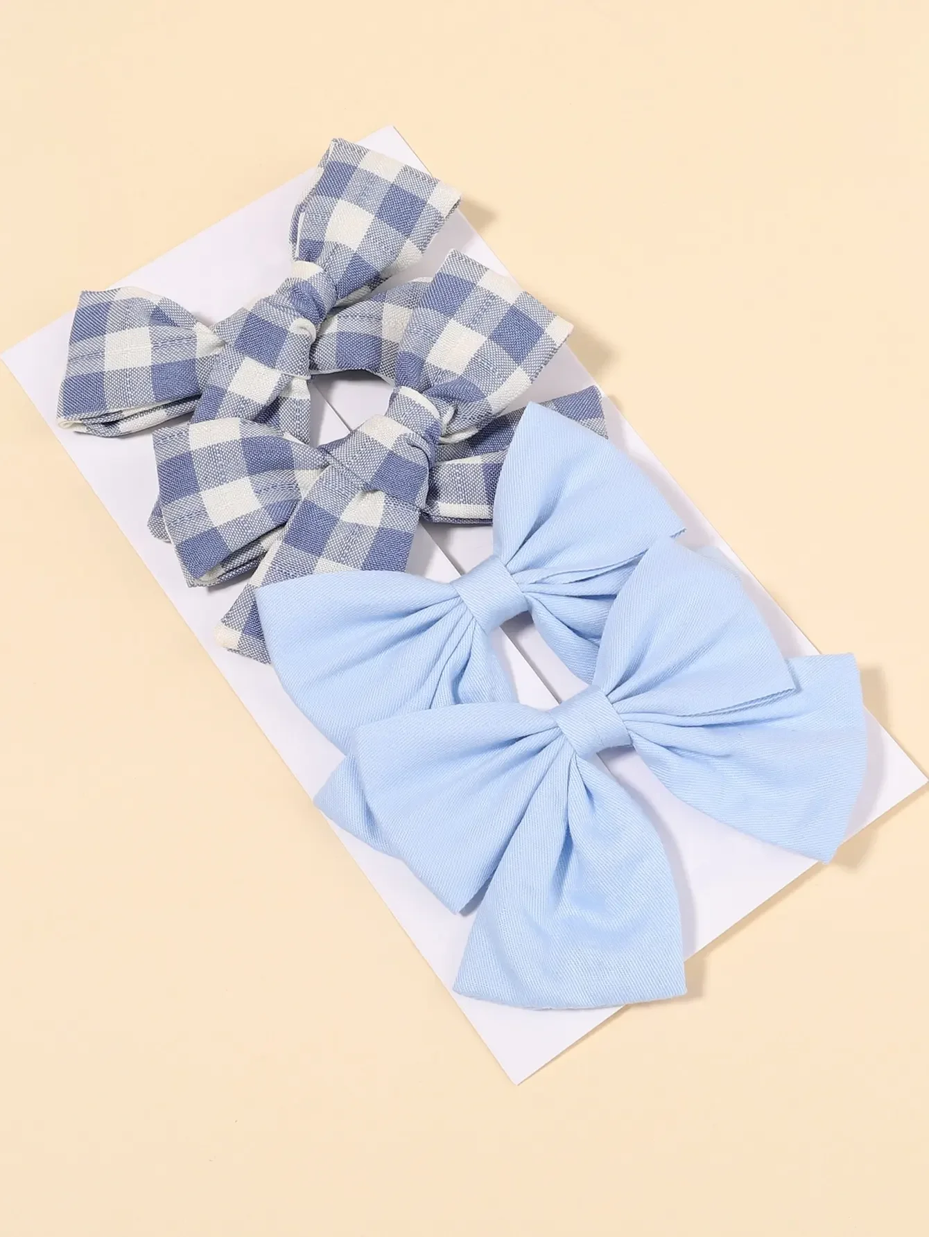4Pcs/Set Cute Plaid Bow Hair C - đánh giá và giá Hair Care For Baby