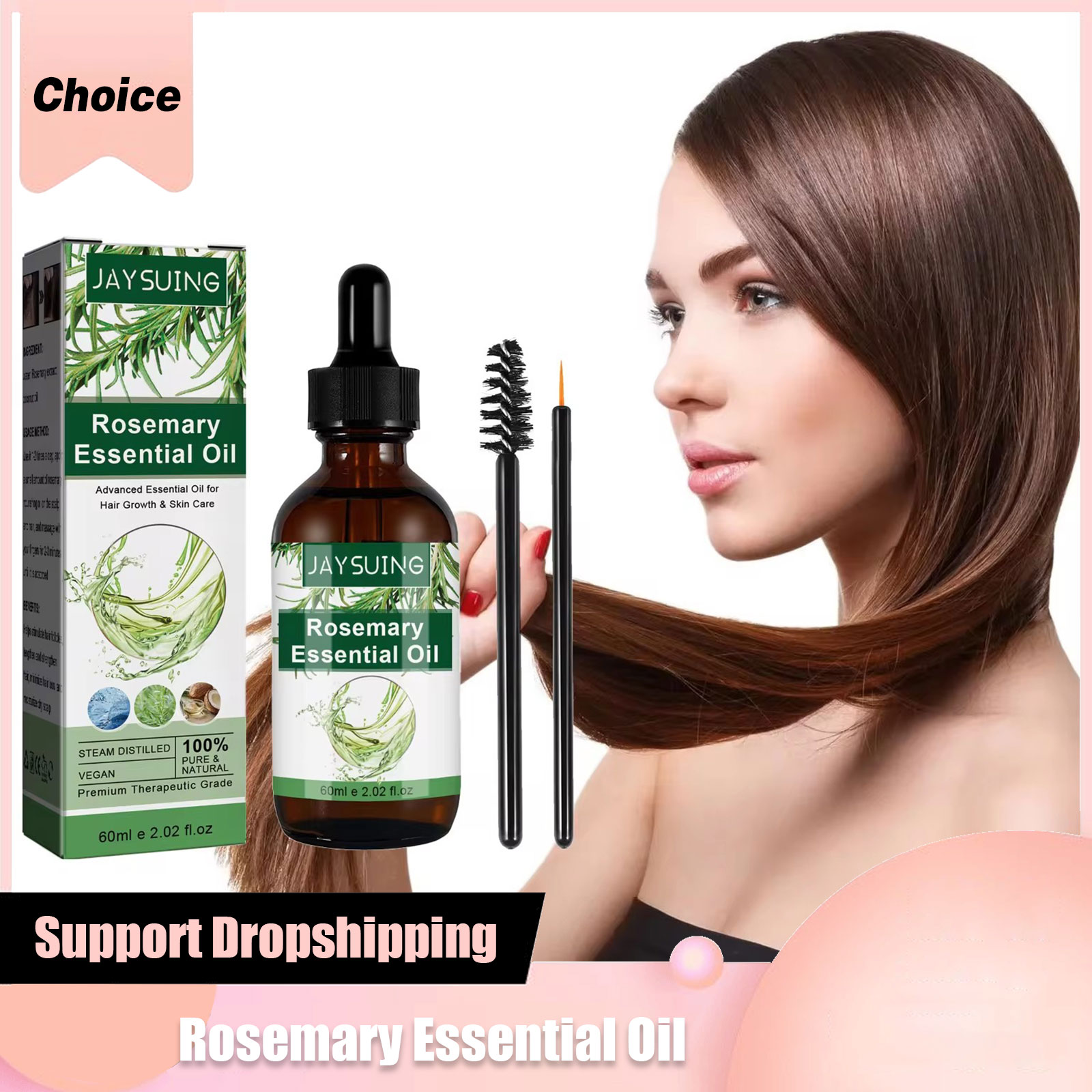 Rosemary Essential Oil For Hai - đánh giá và giá Hair Growth Serum Oil