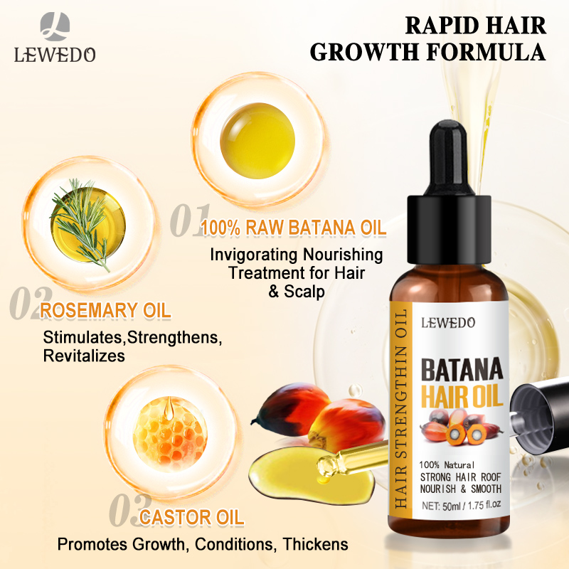 LEWEDO Batana Oil Hair Growth  - đánh giá và giá Caffeine Hair Serum