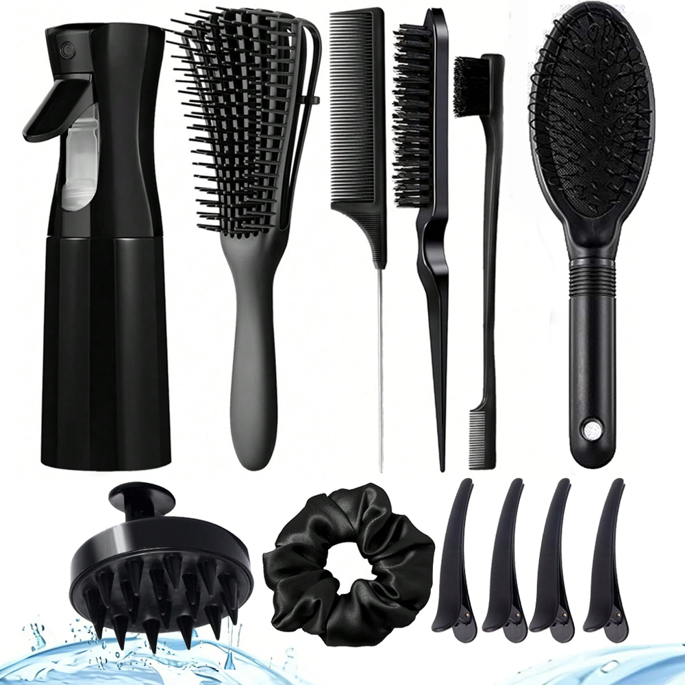 Detangling Brush Set with Spra - đánh giá và giá Hair Care Wavy Hair