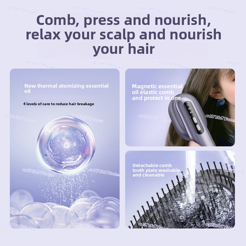 Electric Scalp Massage Comb, E - đánh giá và giá Hair Care Essential Oil Atomizing