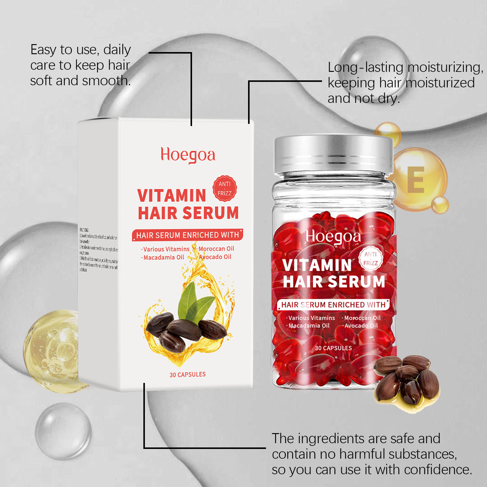 Vitamin Hair Care Serum Capsul - đánh giá và giá Hair Growth Serum Oil