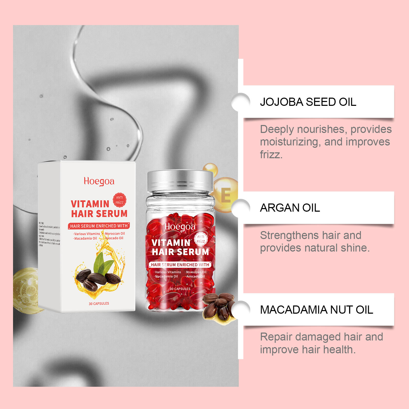 Vitamin Hair Care Serum Capsul - đánh giá và giá Hair Growth Serum Oil