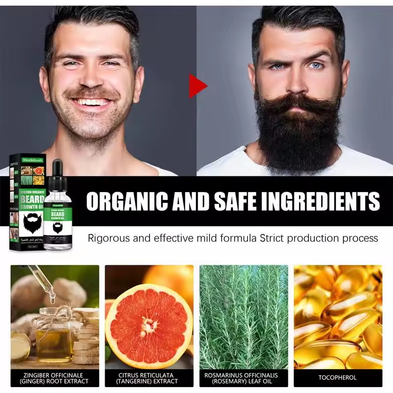 Fast Natural Mature Men Beard  - đánh giá và giá Caffeine Hair Serum