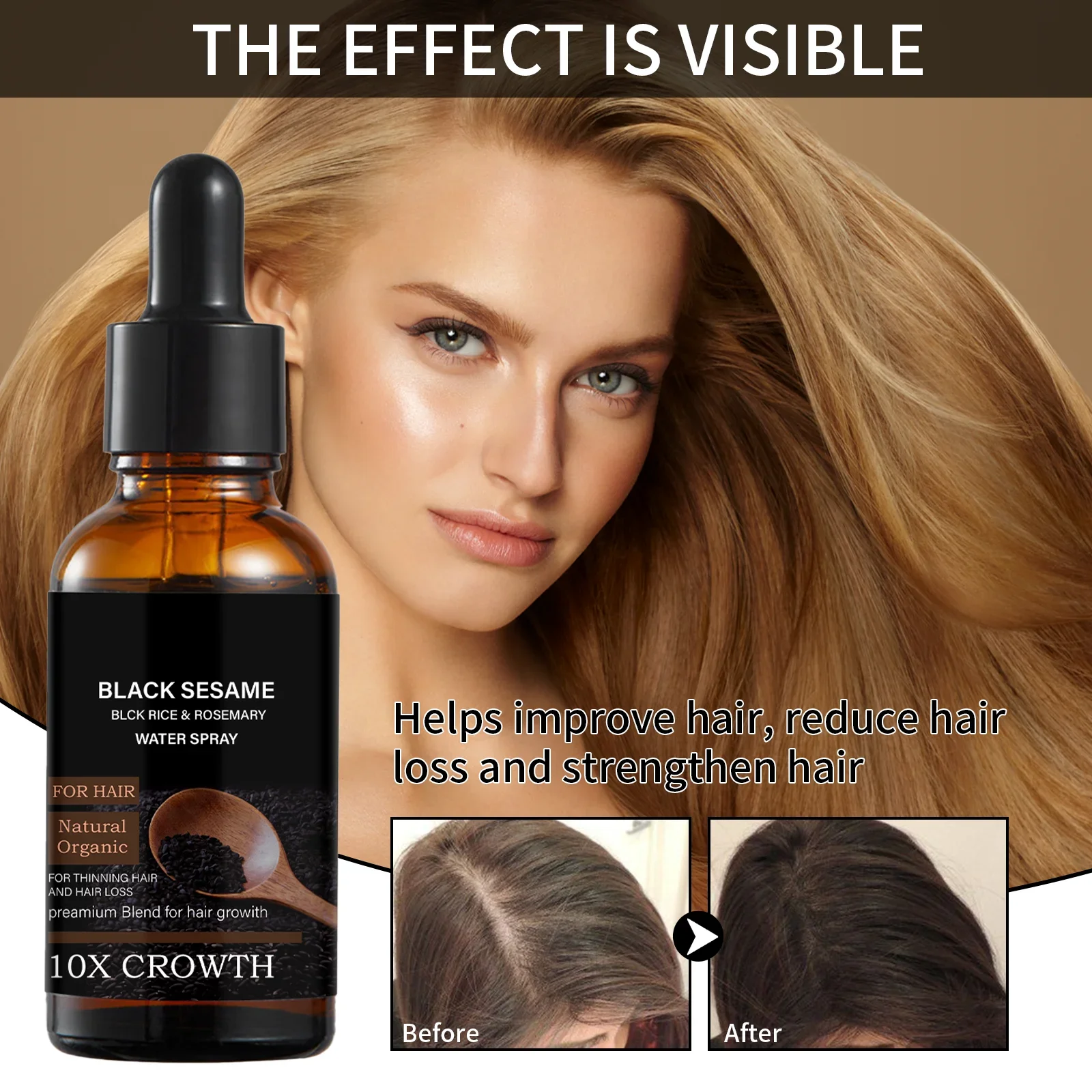 Black Sesame Hair Growth Serum - đánh giá và giá Caffeine Hair Serum